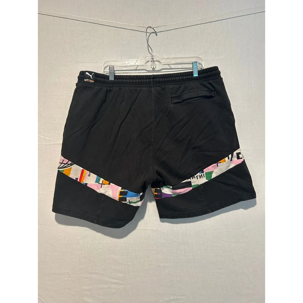 Puma International Mens Black Graphic Sweat Shorts XXL 531396-01